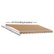 Instahut Retractable Folding Arm Awning Manual Sunshade 4Mx2.5M Beige For Discount