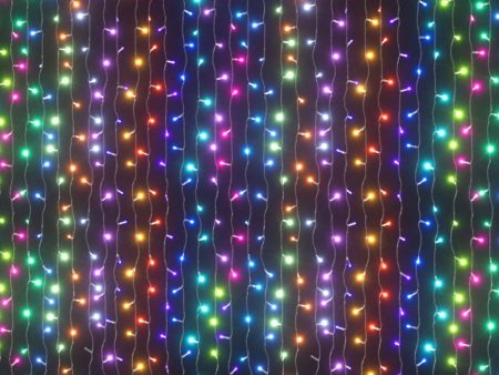 3X6M Christmas Lights Curtain Light 960 LED RGB Remote Jingle Jollys Hot on Sale