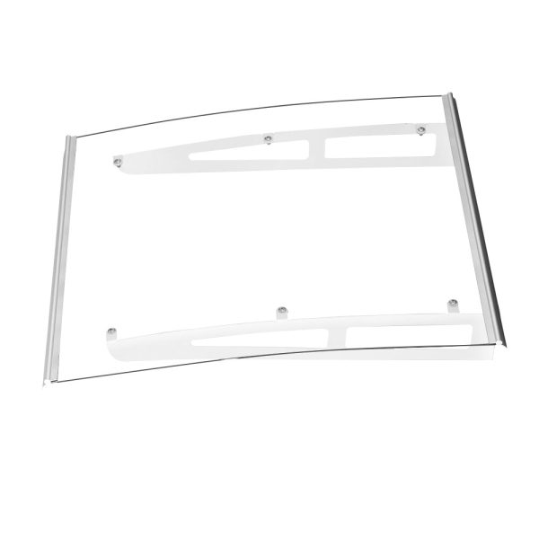 Instahut Window Door Awning Canopy 1mx1m Transparent Solid Sheet Aluminum Frame Sale